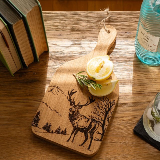 Oak Hanging Paddle-Small-Scenic Stag