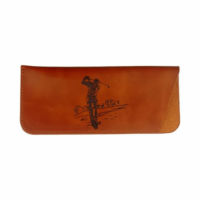 Leather Glasses Case-Golf