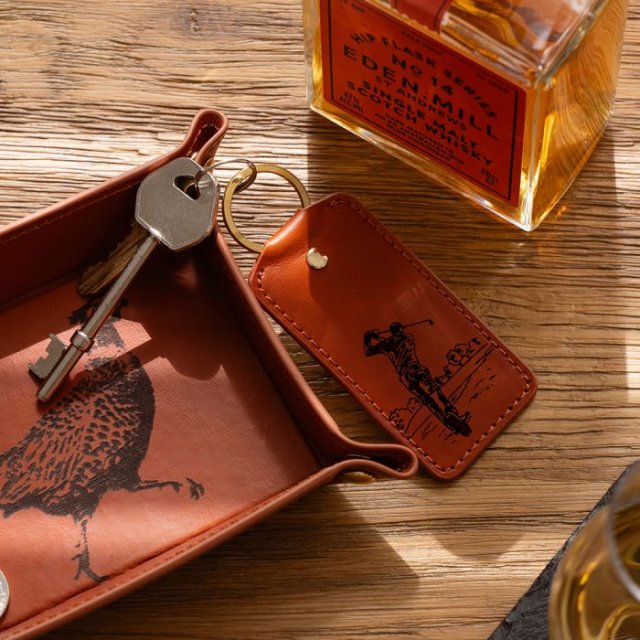 Leather Keyring-Golf