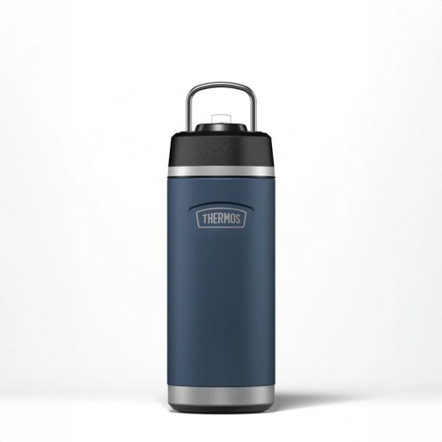 Thermos Icon Hydration Bottle & Straw Lid 530ml-Solent Navy