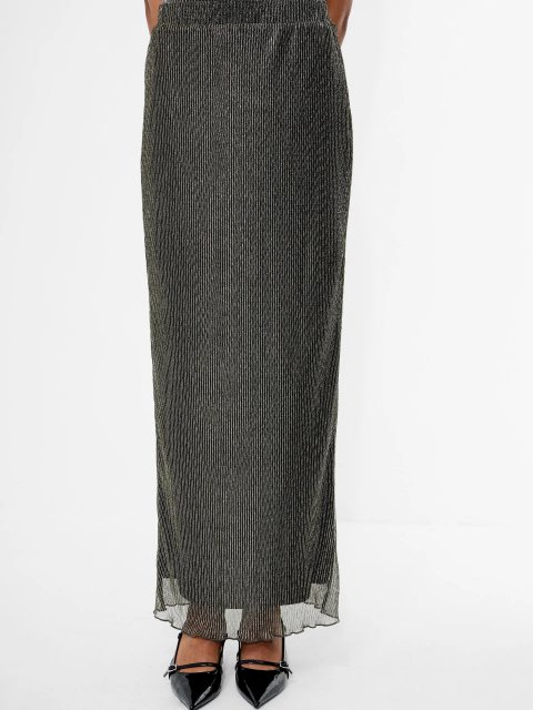 Fremch Connection Tamy Lurex Plisse Skirt