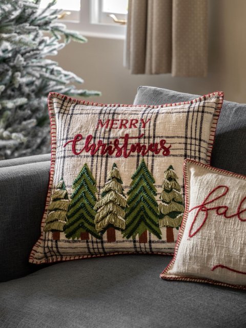 Heritage Trees Christmas Cushion
