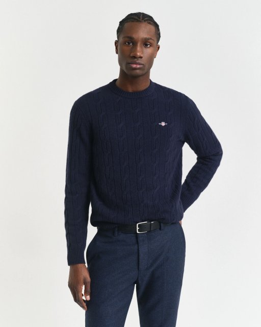 Gant Lambswool Cable C-Neck