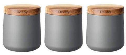 Grey Storage Canisters Set 3