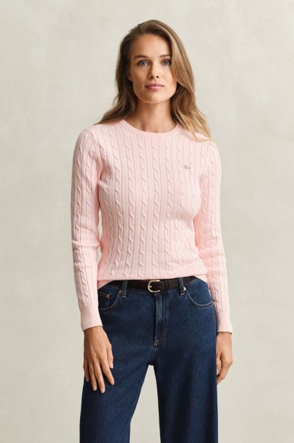 Gant Stretch Cotton Cable V-Neck