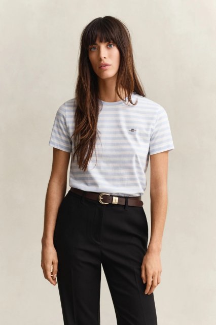 Gant Reg Striped Shield Ss T-Shirt