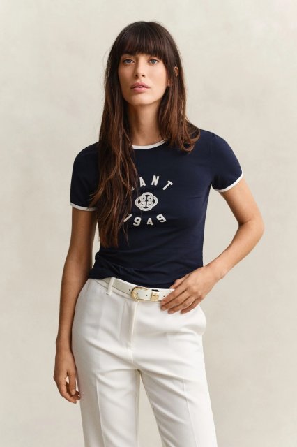 Gant Slim Ss Ringer T-Shirt