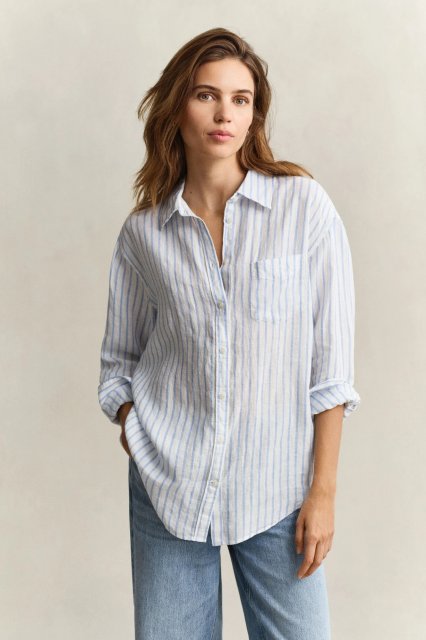 Gant Rel Striped Linen Ls Shirt