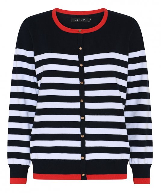 Micha Cardigan Cotton Nautical Stripe
