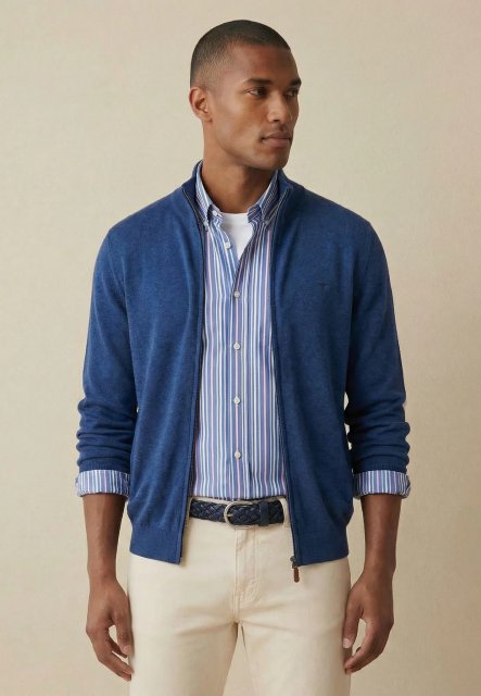 Fynch Hatton Cotton Cardigan Zip