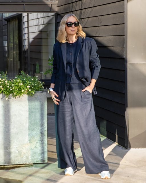 Chalk Jasmine Stripe Trouser