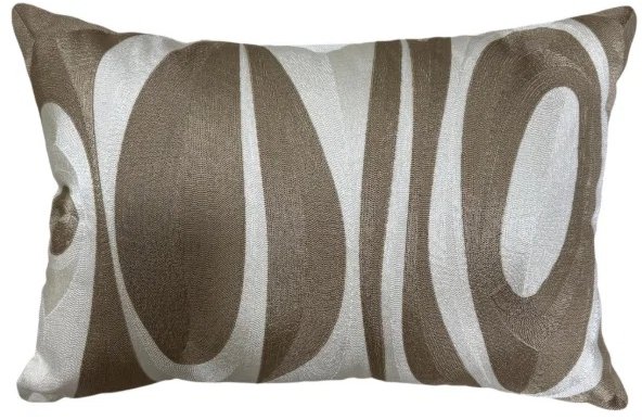 Abstract Oval Emb Cushion 40x60-Cream
