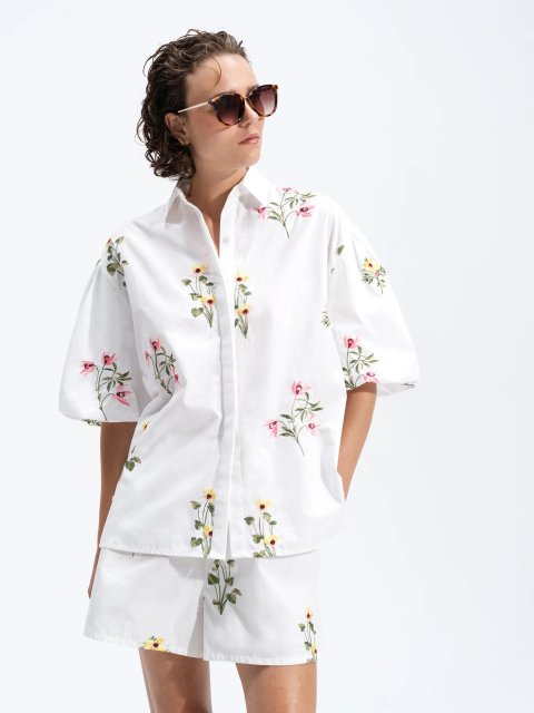 French Connection Cambria Cotton Ss Shirt