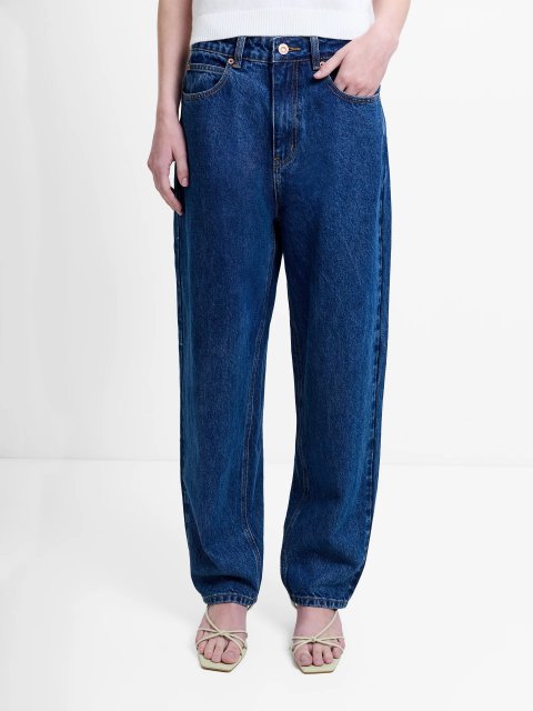 French Connection Dallas Denim Mom Barrel Leg Jean