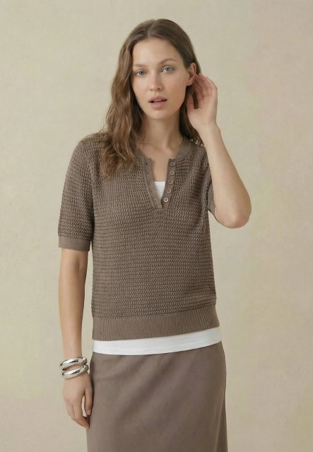 Fynch Hatton Shortsleeve Pointelle