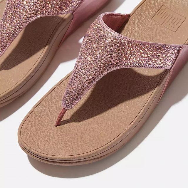 FitFlop Lulu Crystal Mix Metallic Toe Post Sandal