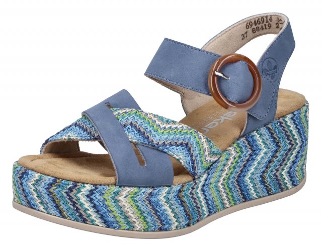 Rieker Patterned Wedge Sandal