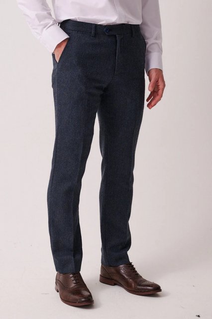 Marc Darcy Dean Herringbone Trousers