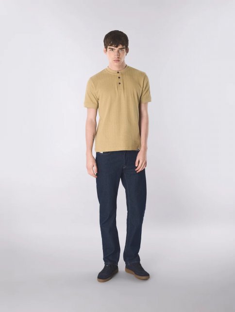 Pretty Green Zephlyn Texture Ss Grandad Tee