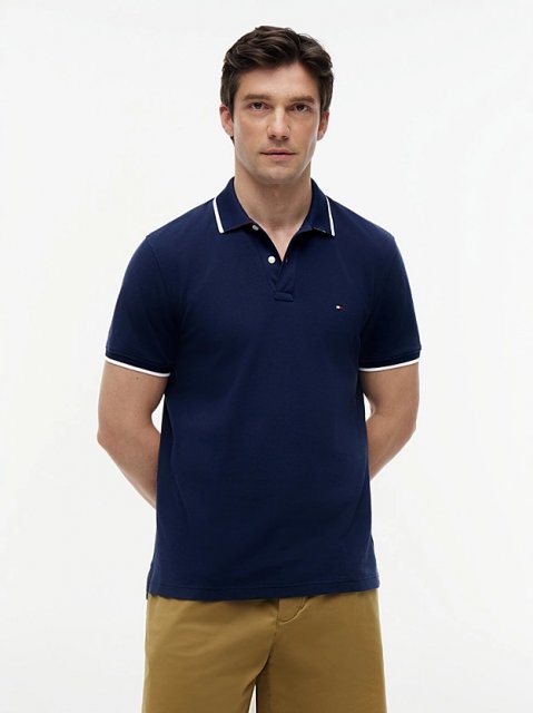 Tommy Pique Undercollar Detail Polo