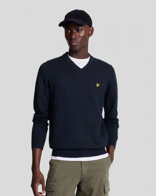 Lyle & Scott Cotton Merino V Neck Jumper