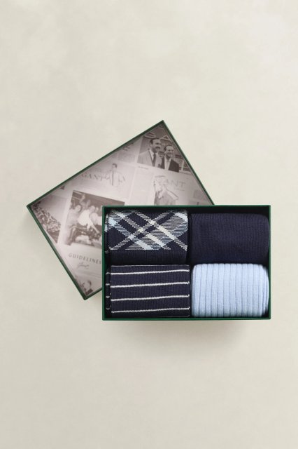 Gant Checked Socks 4-Pack Gift Box