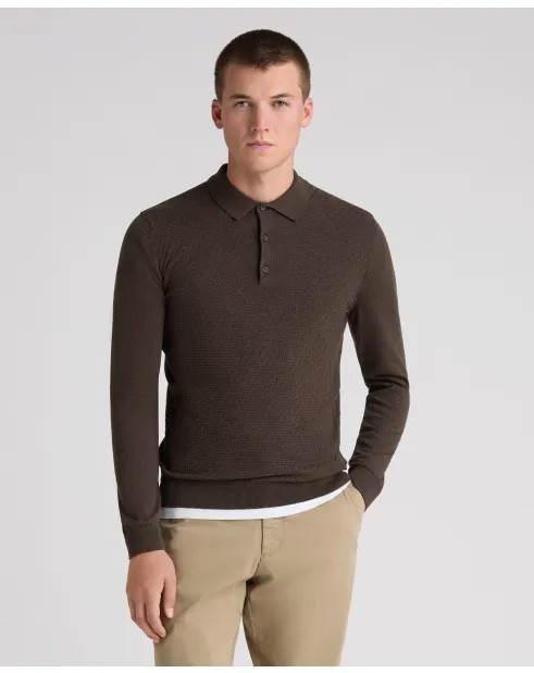 Remus Uomo LS Knit Polo Shirt