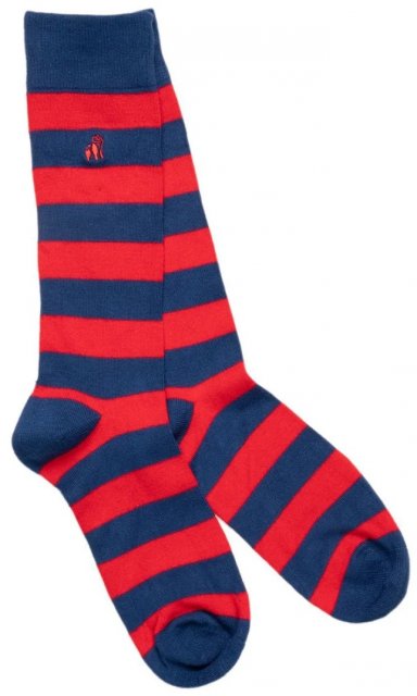 Swole Panda Classic Red Striped Socks 7-11
