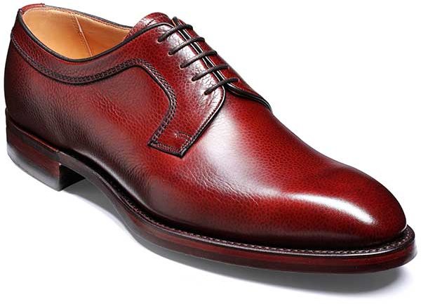 Barker Skye Shoes Rubber Sole Cherry Grain