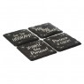 Just Slate Prosecco Coasters Square Engraved Set 4
