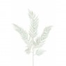 Glittered Leather Fern Silver