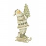 Santa With Bird Tree Grey