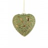 Delonia Heart Decoration Green/Copper