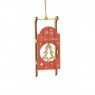 Sleigh Tree Decoration Red