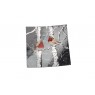 Winter Robin Glass Small Square Plate