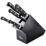 Stellar Sabatier 5 Piece Knife Block Set Black