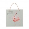 Wrendale Wooden Plaque-Flamingo