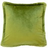 Velvet With 4 Side Fringes Olive 45x45