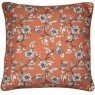 Bridgerton Orange Floral Print Cushion 45x45