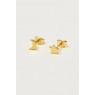 Mixed Moon & Star Gold Plated Earrings