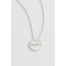 Vibes Cut Out Disc Necklace - Silver Plated