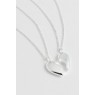Bff Heart Necklace - Silver