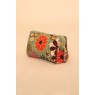 70s Kaleidoscope Floral Quilted Printed Velvet Vanity Bag Sage