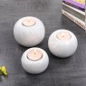 Tealight Candle Holder-Set of 3-White