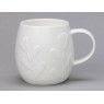 Plum Large White Mug-Bud