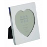 Sixtrees Romeo Heart Shiny Silver Metal Picture Frame 3.5x4