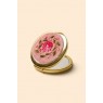 Powder Pink Petals Embroidered Mirror
