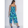 Pour Moi Strapless Shirred Bodice Crop Leg Beach Jumpsuit