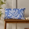 Catherine Lansfield Coral Leaf Cushion Blue