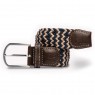 Swole Panda Zigzag Woven Belt-Beige/Blue